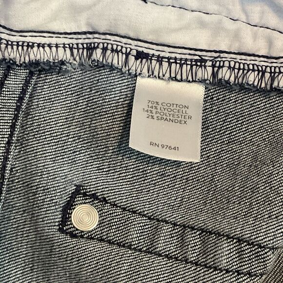 J Jill Jeans Womens Size 8 Blue Authentic Fit Slim Ankle Distressed Preppy - Picture 4 of 8